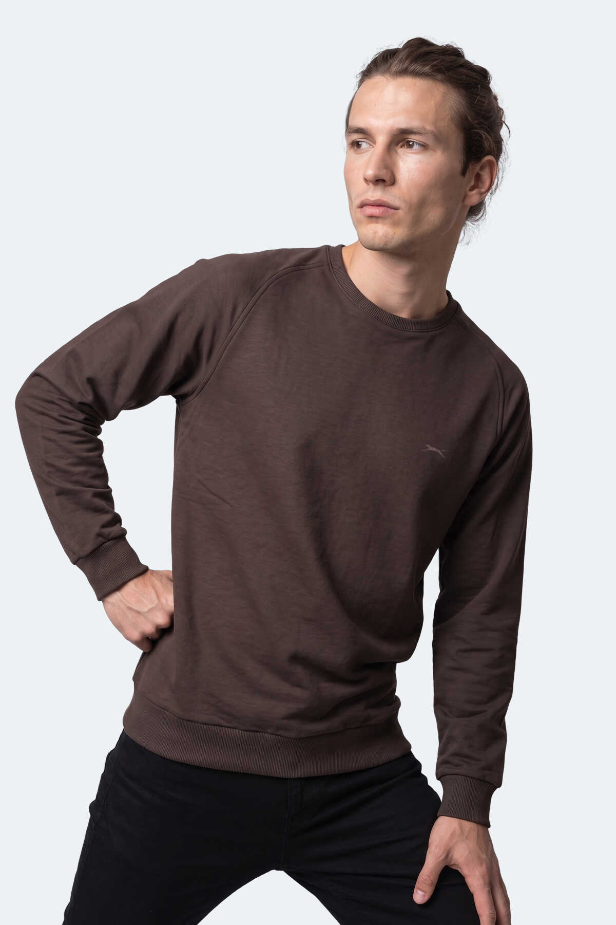 Slazenger NADAV Erkek Kahve Sweatshırt - 5