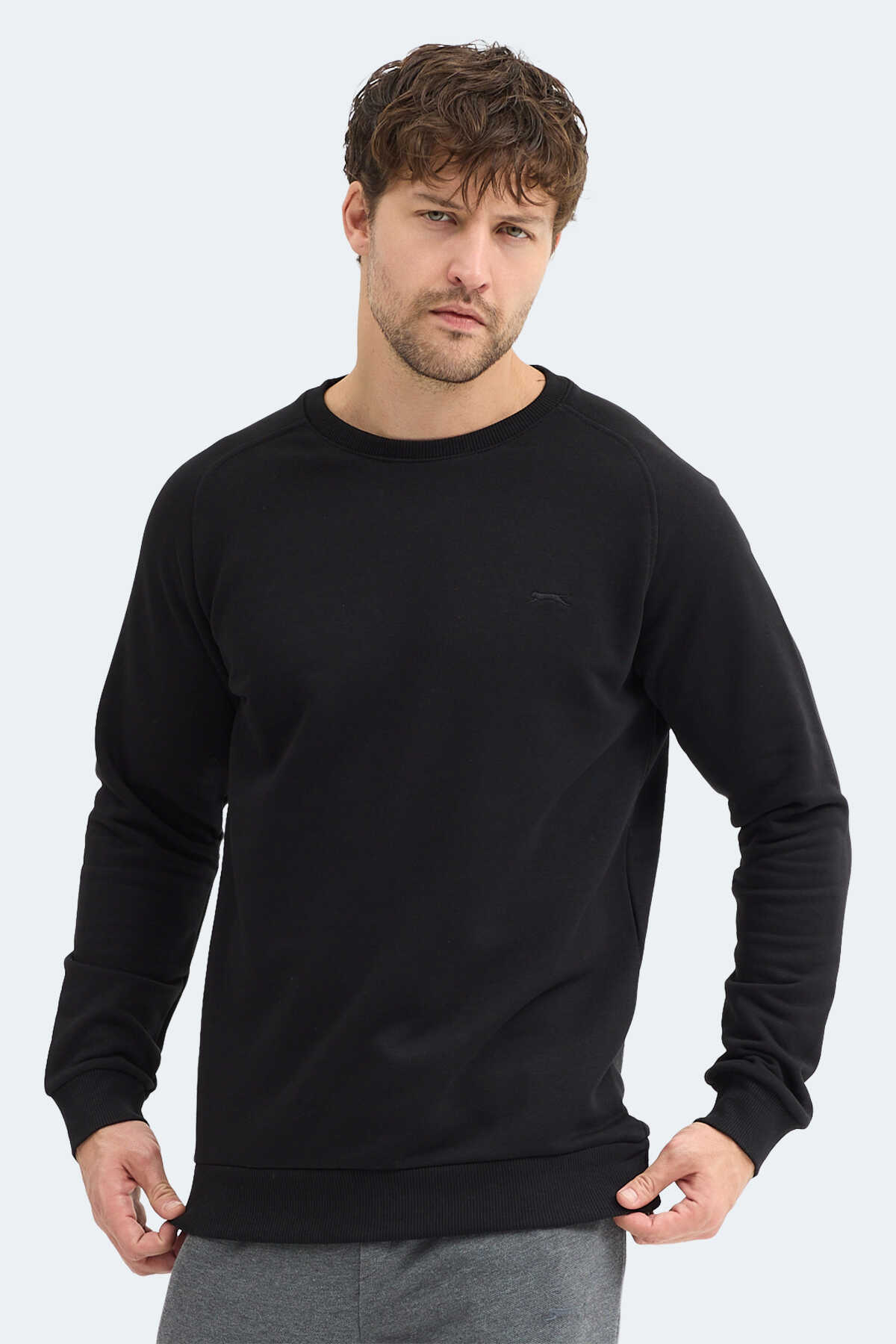 Slazenger - Slazenger NADAV Erkek Siyah Sweatshırt