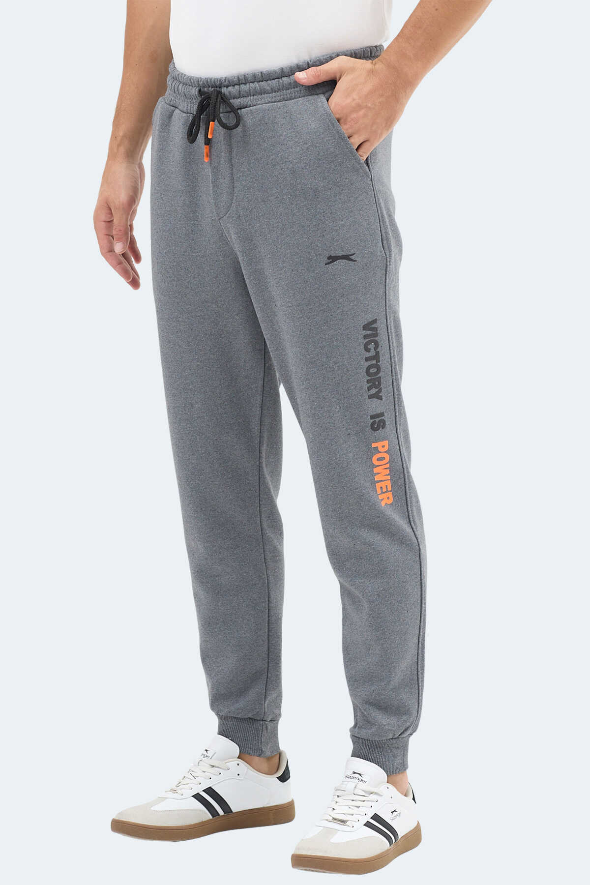 Slazenger - Slazenger NAHAL I Erkek Cepli Koyu Gri Eşofman Altı