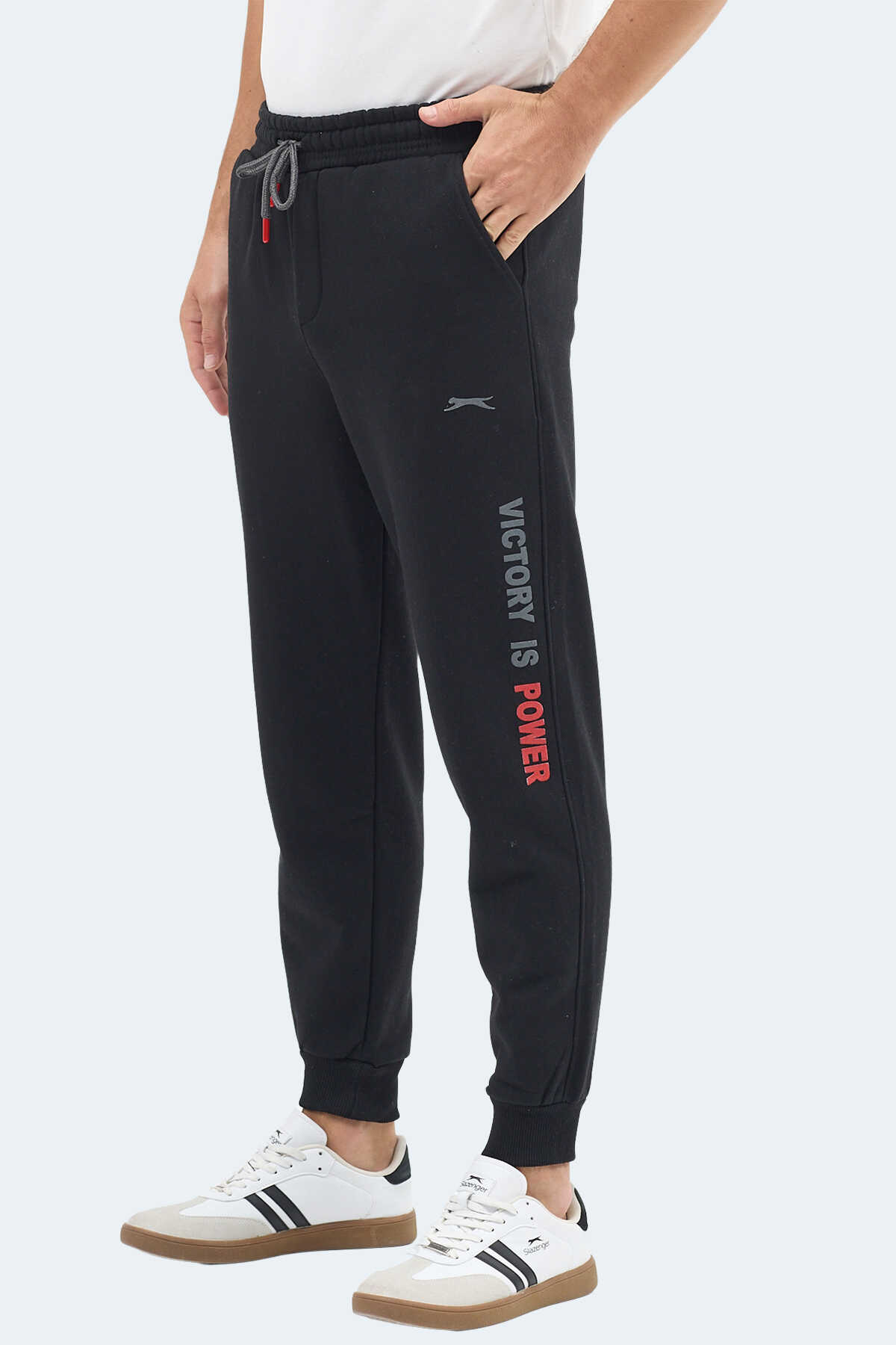 Slazenger - Slazenger NAHAL I Erkek Cepli Siyah Eşofman Altı