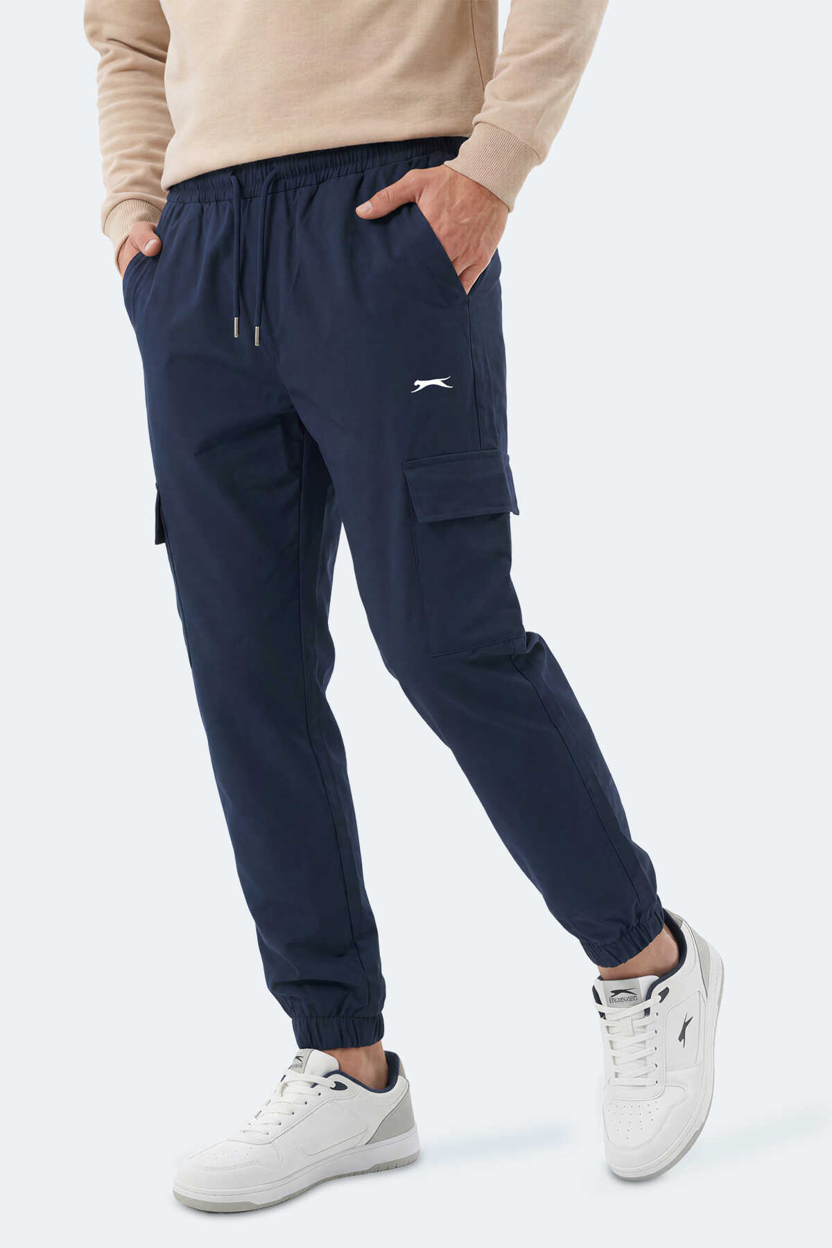 Slazenger - Slazenger NAPOLLA IN Erkek Cepli Lacivert Eşofman Altı