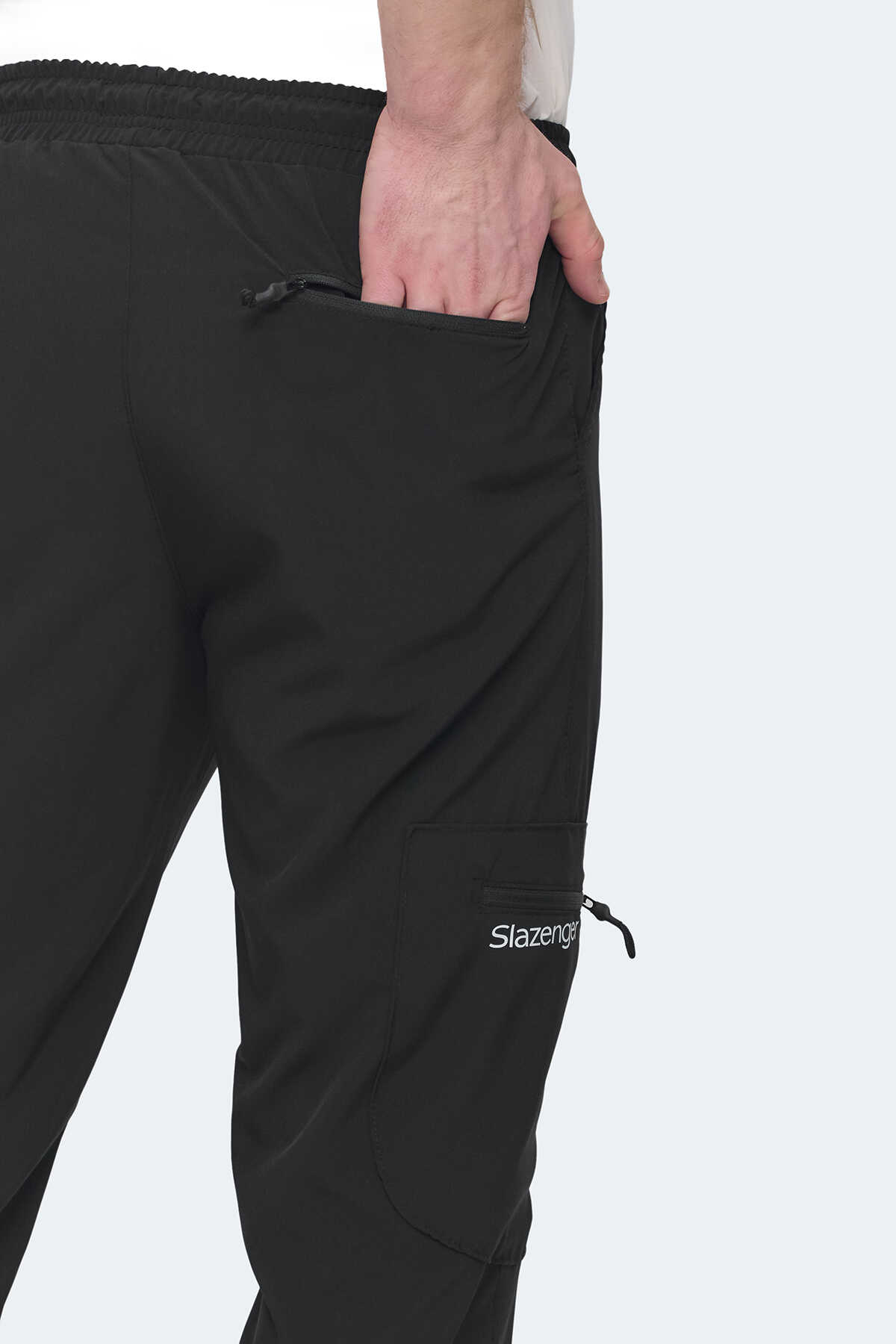 Slazenger NATOXI I Erkek Cepli Siyah Eşofman Altı - 5