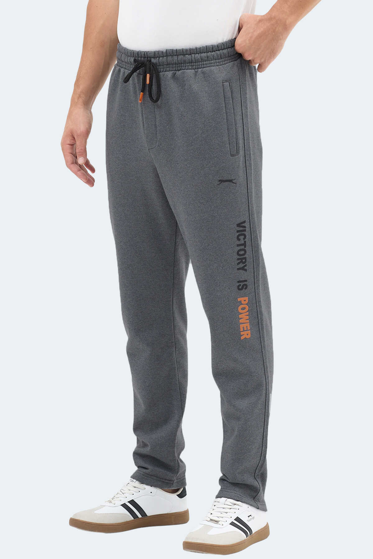 Slazenger - Slazenger NAUM I Erkek Cepli Antrasit Eşofman Altı