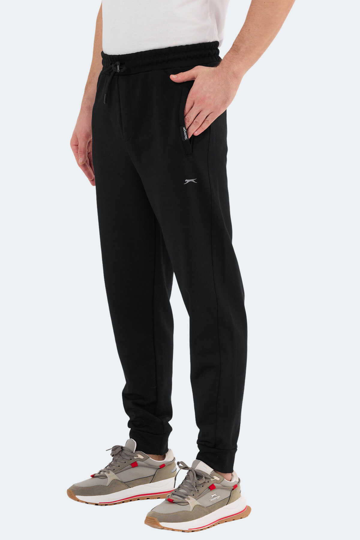 Slazenger - Slazenger NAVDEEP IN Erkek Cepli Siyah Eşofman Altı