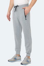 Slazenger - Slazenger NEAL KTN Erkek Fermuar Cepli Gri Eşofman Altı