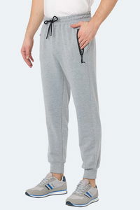 Slazenger - Slazenger NEAL KTN Erkek Fermuar Cepli Gri Eşofman Altı