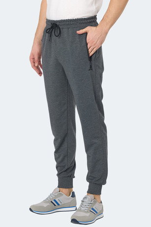 Slazenger NEAL Erkek Fermuar Cepli Koyu Gri Eşofman Altı