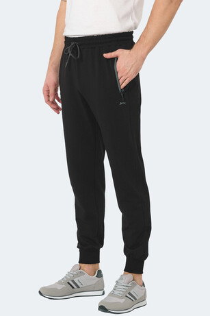 Slazenger NEAL Erkek Fermuar Cepli Siyah Eşofman Altı
