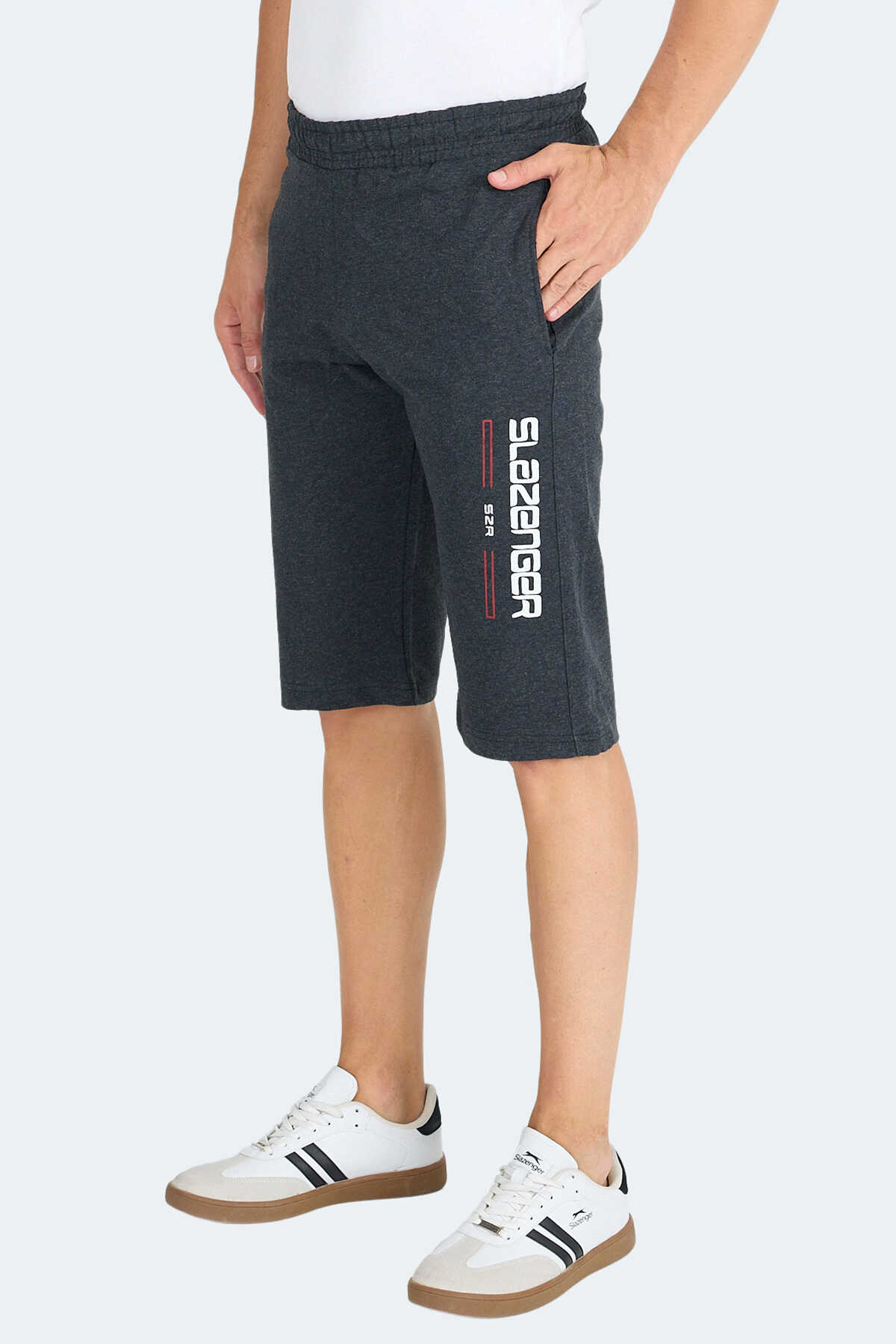 Slazenger - Slazenger NEBO I Erkek Şort Koyu Gri