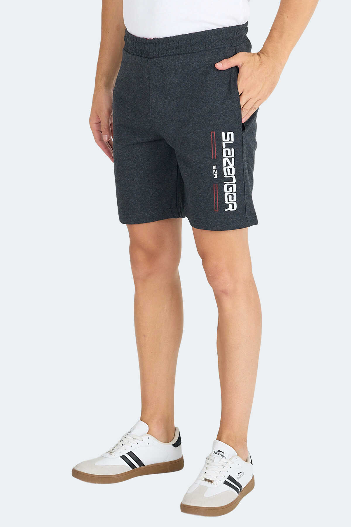 Slazenger - Slazenger NEBO I Erkek Şort Koyu Gri