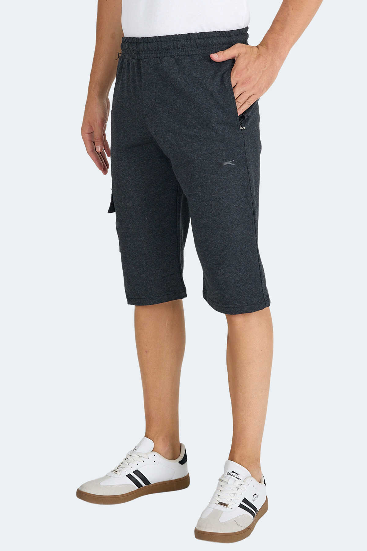 Slazenger - Slazenger NECK I Erkek Şort Koyu Gri