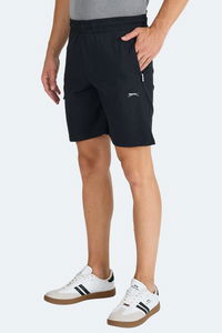 Slazenger - Slazenger NECK I Erkek Fermuar Cepli Siyah Şort