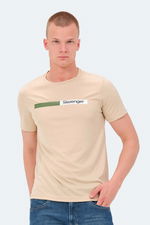 Slazenger - Slazenger NELS IN Erkek Bej Tişört