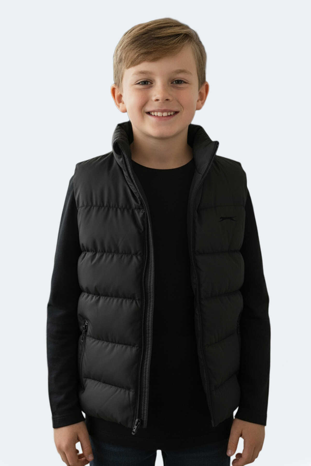 Slazenger - Slazenger NEPTUNE IN Unisex Çocuk Yelek Siyah