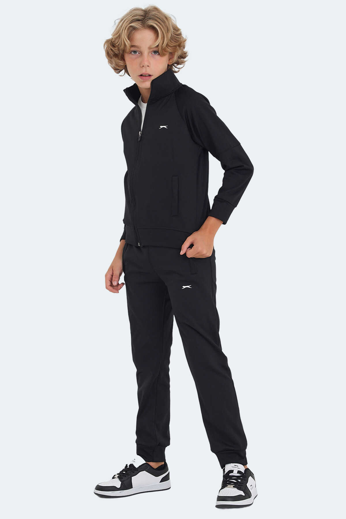 Slazenger - Slazenger NEXT Unisex Çocuk Eşofman Takımı Siyah