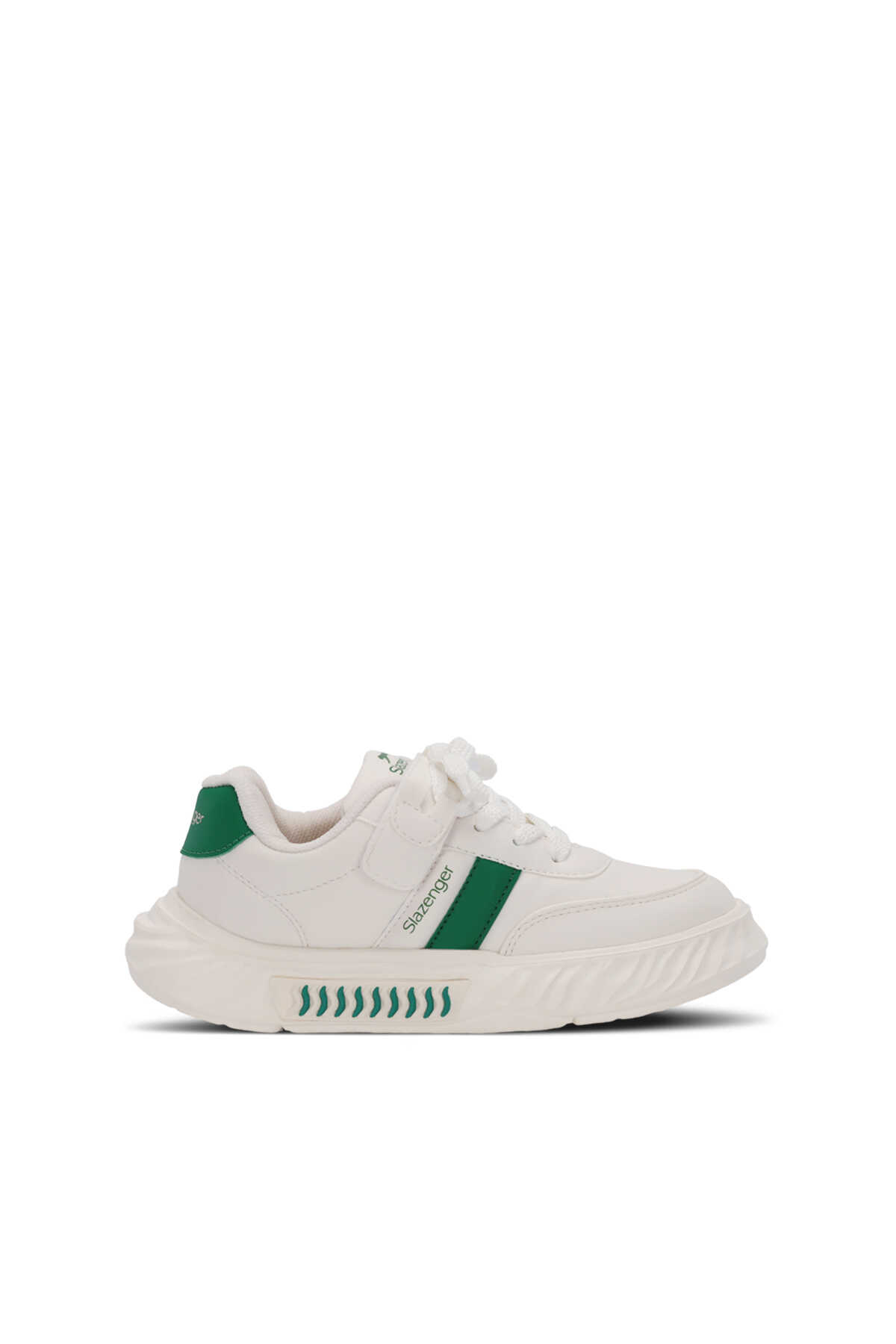 Slazenger - Slazenger NIGEL Unisex Çocuk Günlük Ayakkabı Beyaz / Yeşil