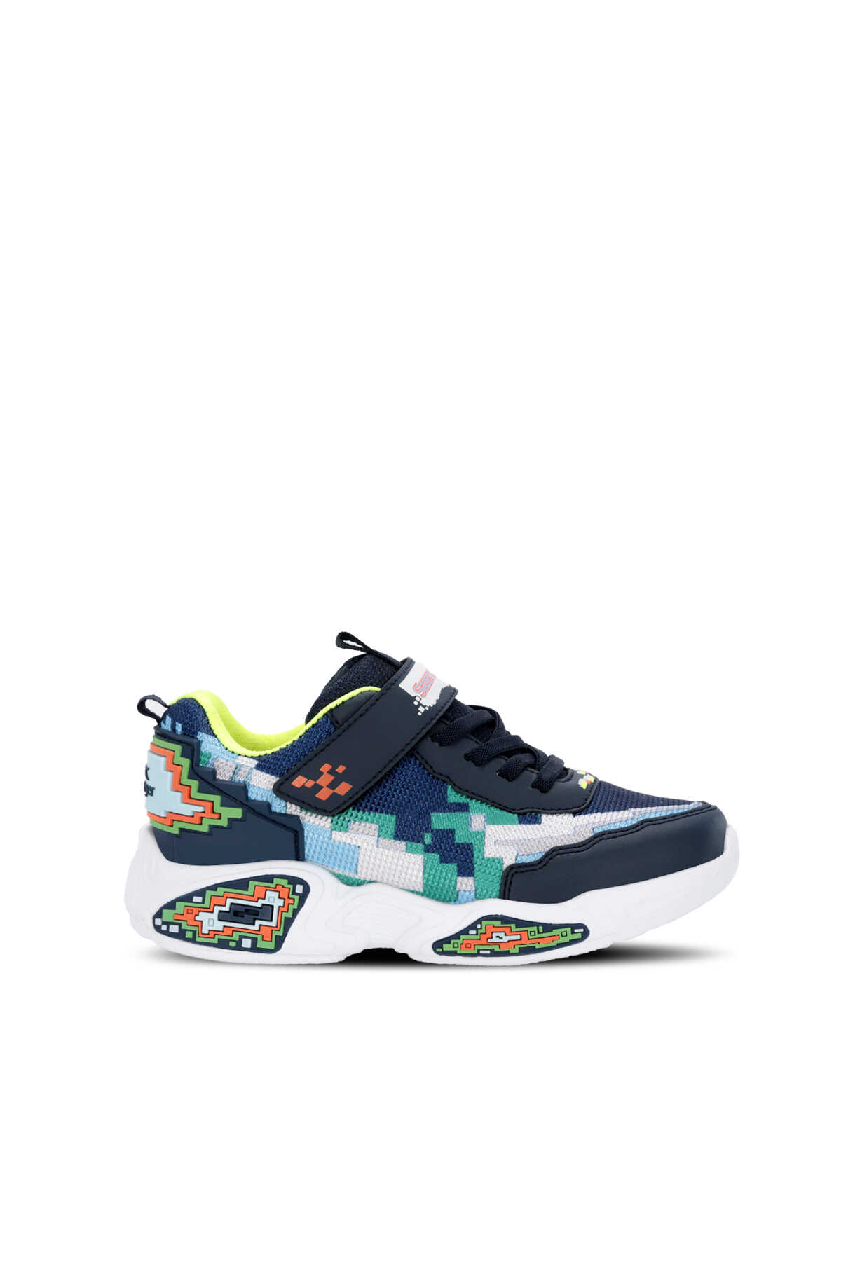 Slazenger - Slazenger NINJA Erkek Çocuk Navy / Green Günlük Spor Ayakkabısı