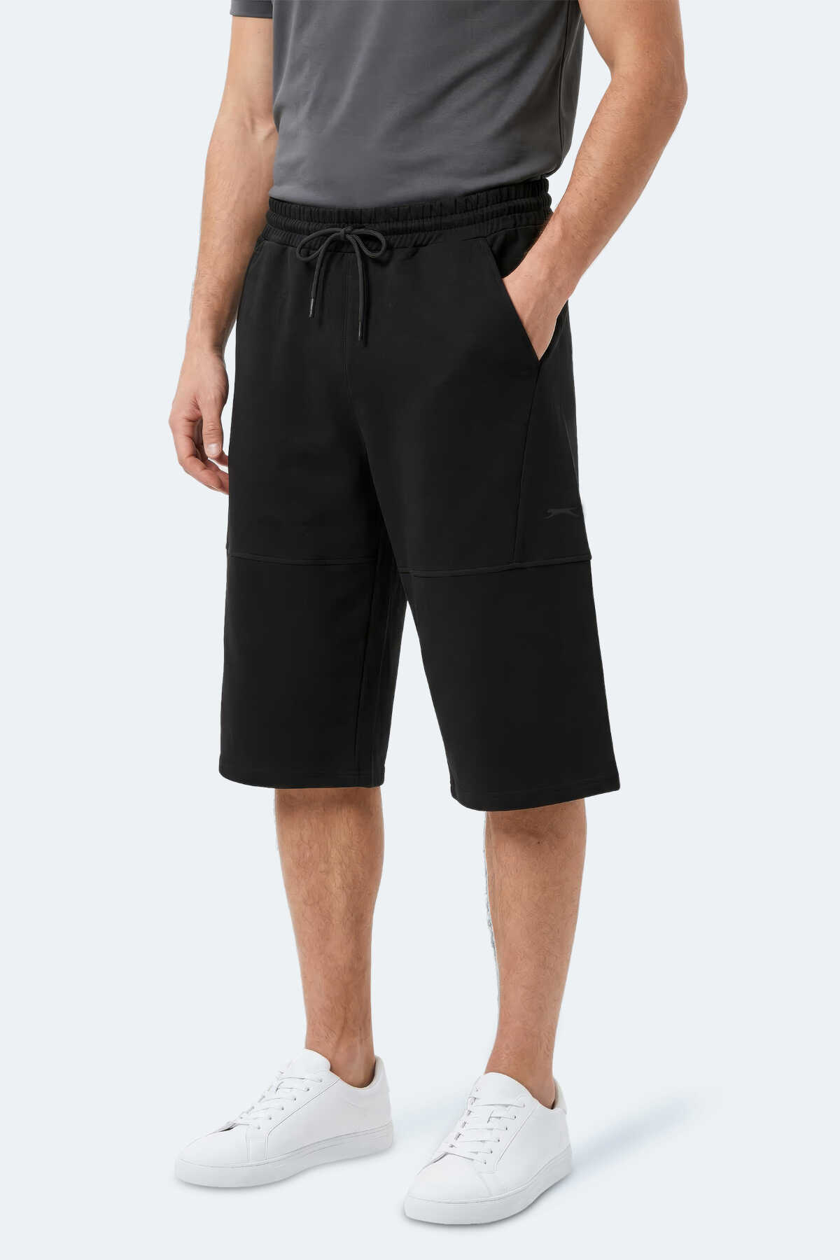 Slazenger - Slazenger NOCTURA Erkek Kapri Siyah Şort