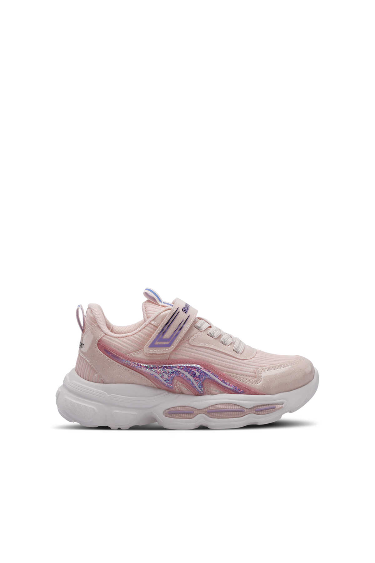 Slazenger - Slazenger NOELA Kız Çocuk Cırt Cırtlı Pudra Günlük Spor Ayakkabısı