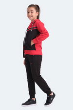 Slazenger - Slazenger NOON Unisex Çocuk Fermuarlı Kapüşonlu Cepli Siyah / Kırmızı Eşofman Takımı Slazenger - Slazenger NOON Unisex Çocuk Fermuarlı Kapüşonlu Cepli Siyah / Kırmızı Eşofman Takımı