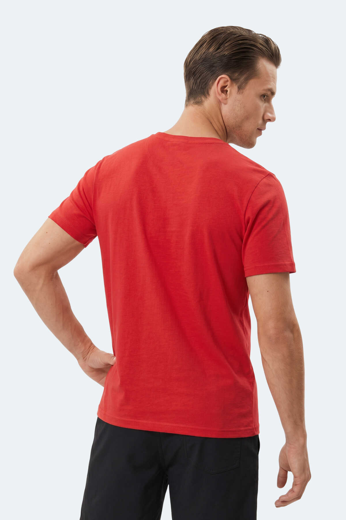 Slazenger NOTRON I 3 LÜ SET Erkek Sarı - Kırmızı - Saks Mavi Tişört - 5