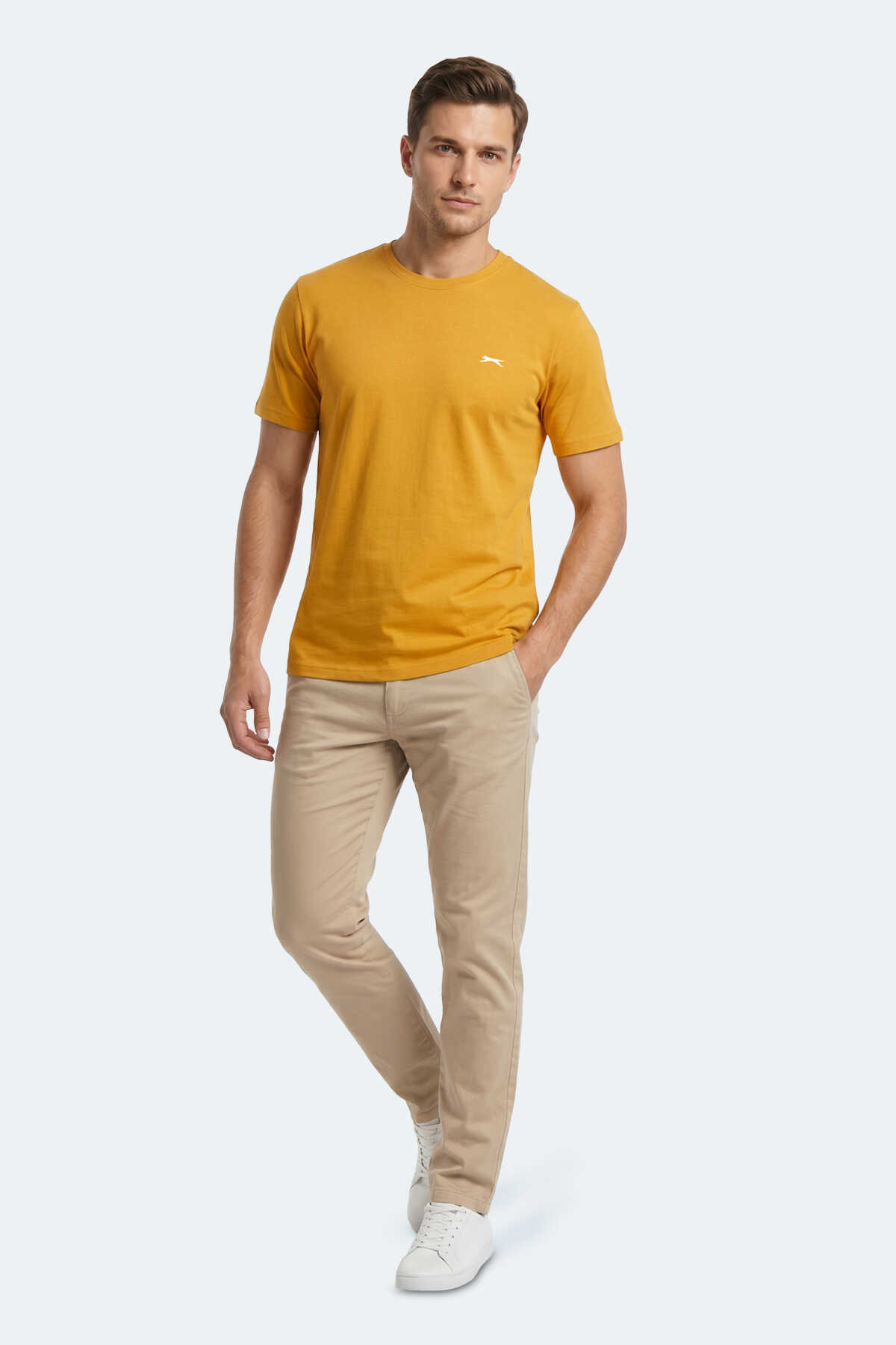 Slazenger NOTRON I 3 LÜ SET Erkek Sarı - Kırmızı - Saks Mavi Tişört - 7