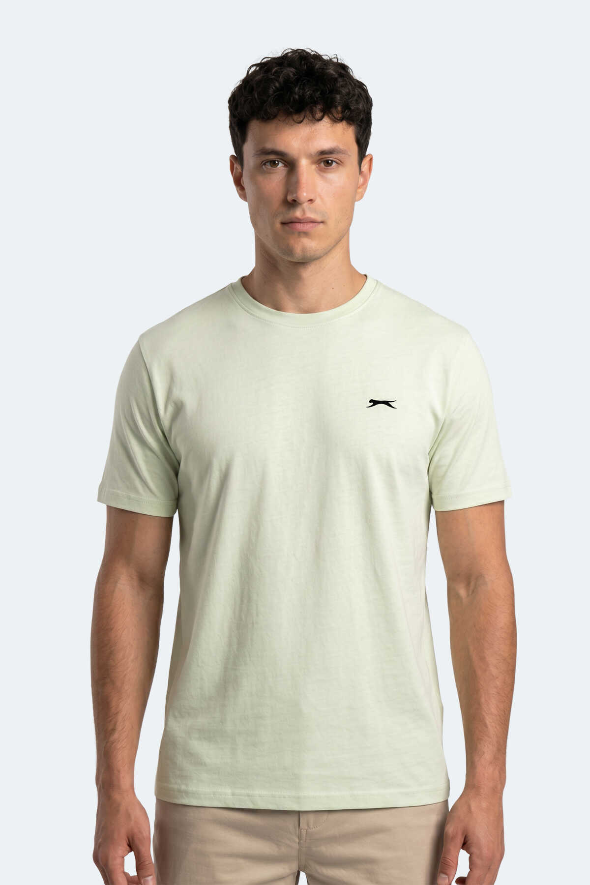 Slazenger - Slazenger NOTRON I Erkek Açık Yeşil Tişört
