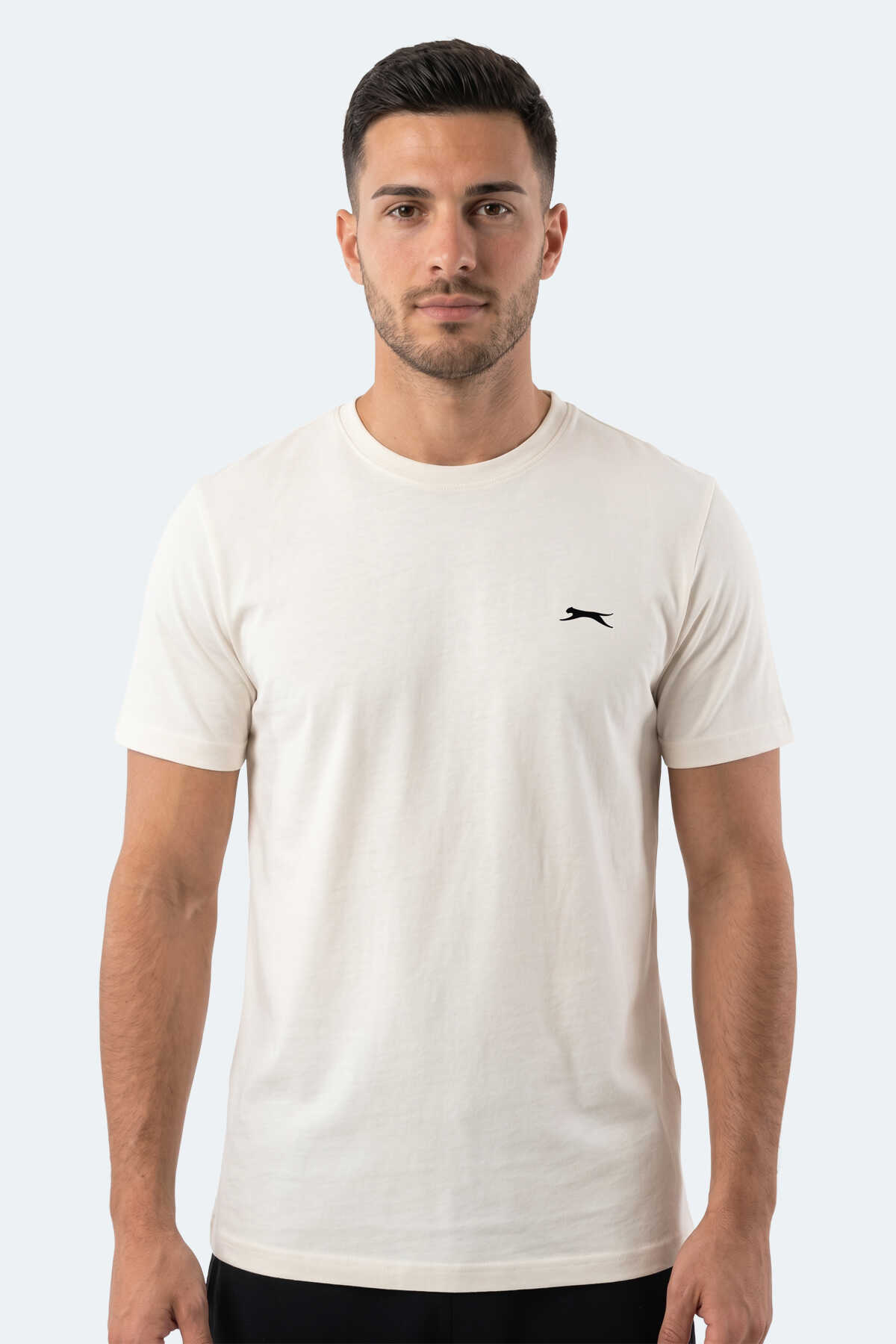 Slazenger - Slazenger NOTRON I Erkek Ekru Tişört