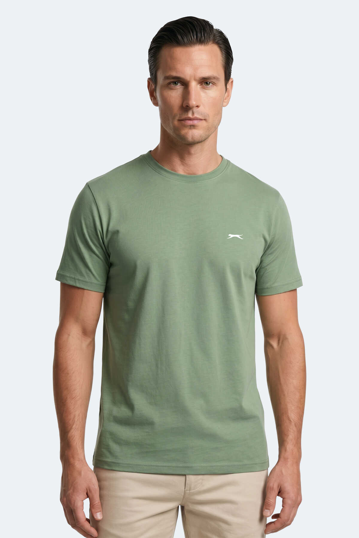 Slazenger - Slazenger NOTRON I Erkek Nefti Yeşil Tişört