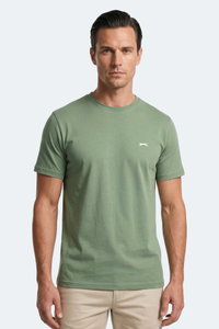 Slazenger - Slazenger NOTRON I Erkek Nefti Yeşil Tişört
