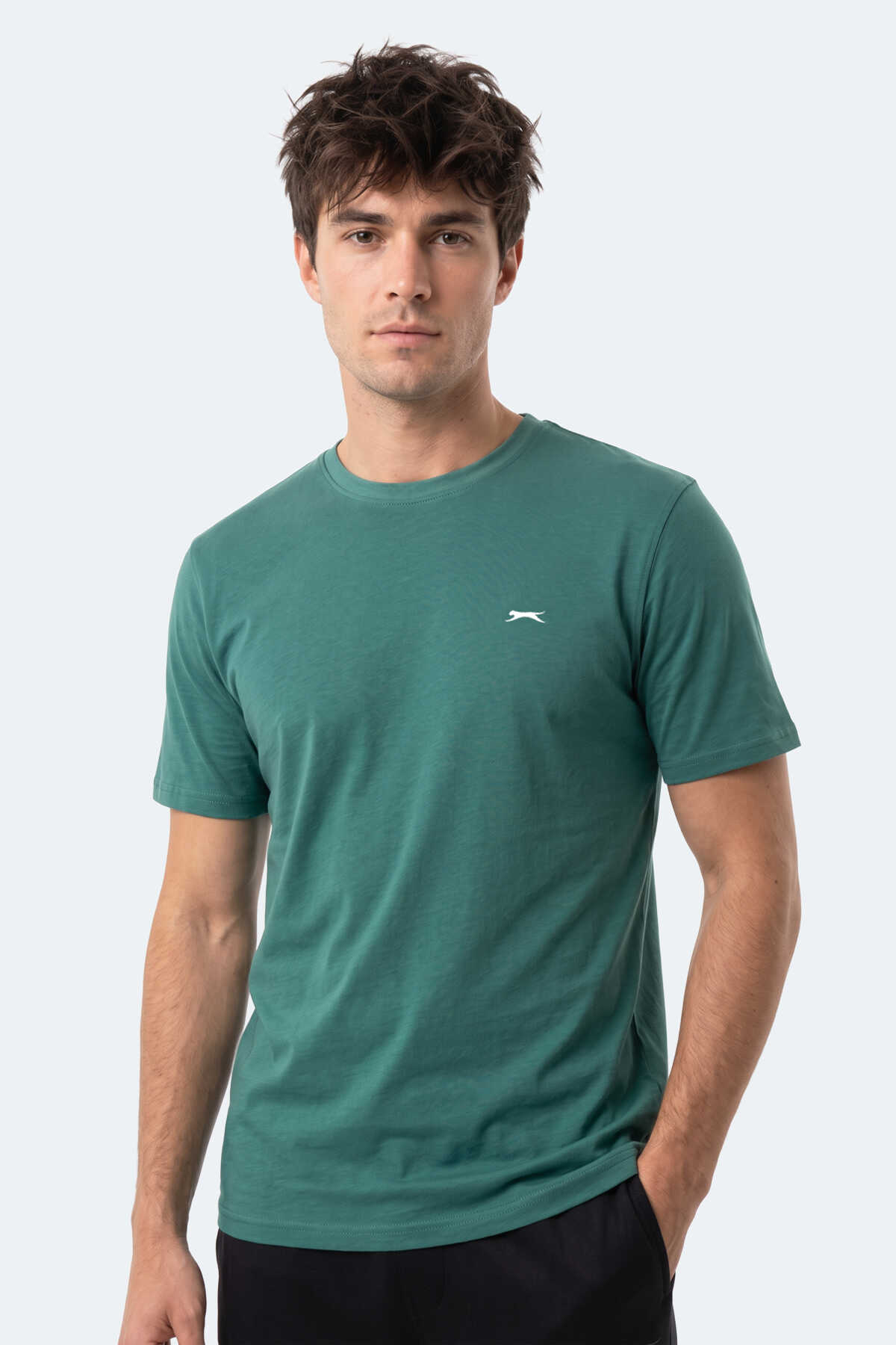 Slazenger - Slazenger NOTRON I Erkek Yeşil Tişört