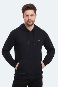Slazenger - Slazenger OBRA IN Erkek Kapüşonlu Cepli Siyah Sweatshırt Slazenger - Slazenger OBRA IN Erkek Kapüşonlu Cepli Siyah Sweatshırt