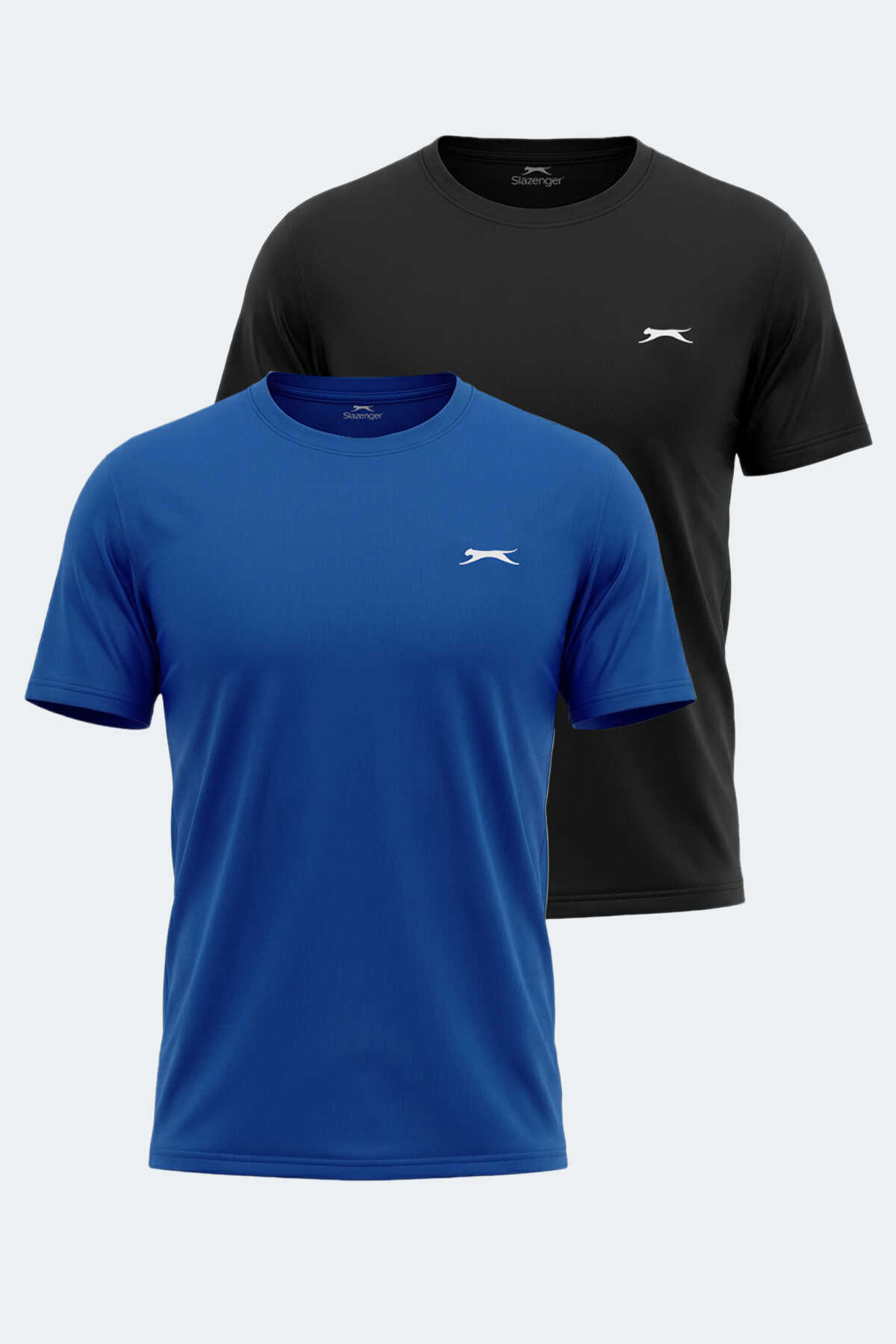 Slazenger - Slazenger ODALIS 2 Lİ SET Erkek Siyah - Lacivert Tişört