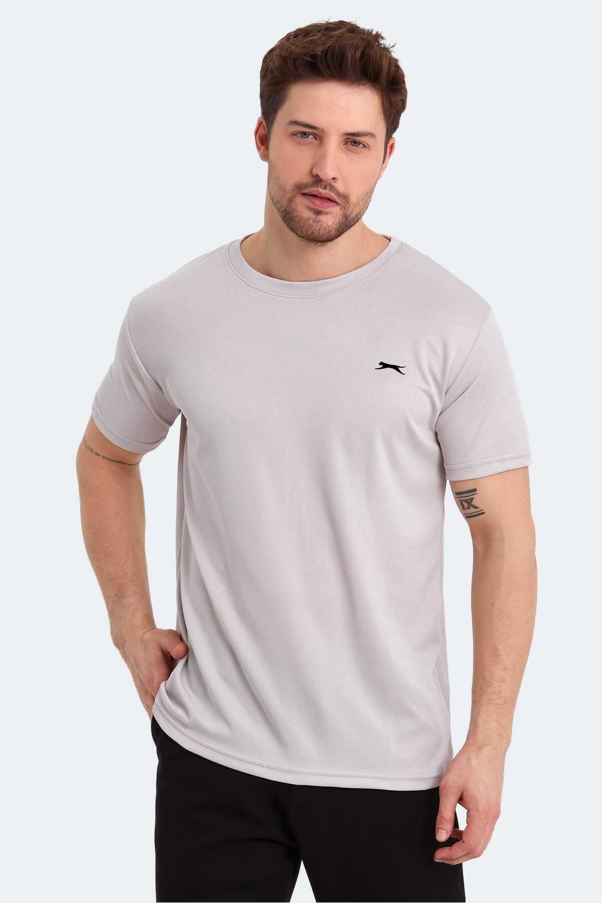 Slazenger - Slazenger ODALIS I Erkek Kısa Kol T-Shirt Bej