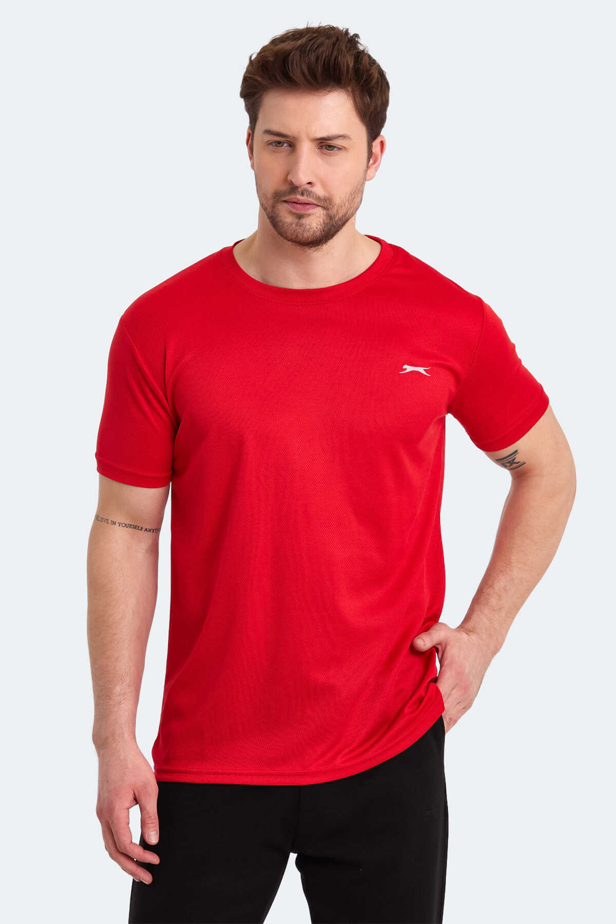 Slazenger - Slazenger ODALIS I Erkek Kırmızı Tişört