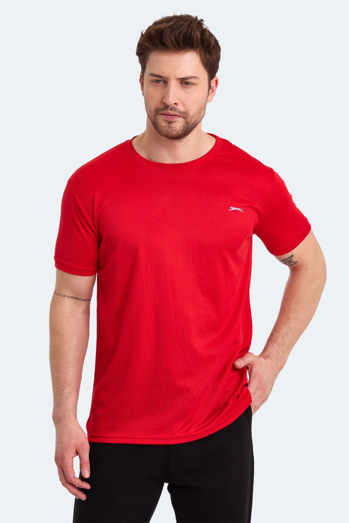 Slazenger - Slazenger ODALIS I Erkek Kısa Kol T-Shirt Kırmızı