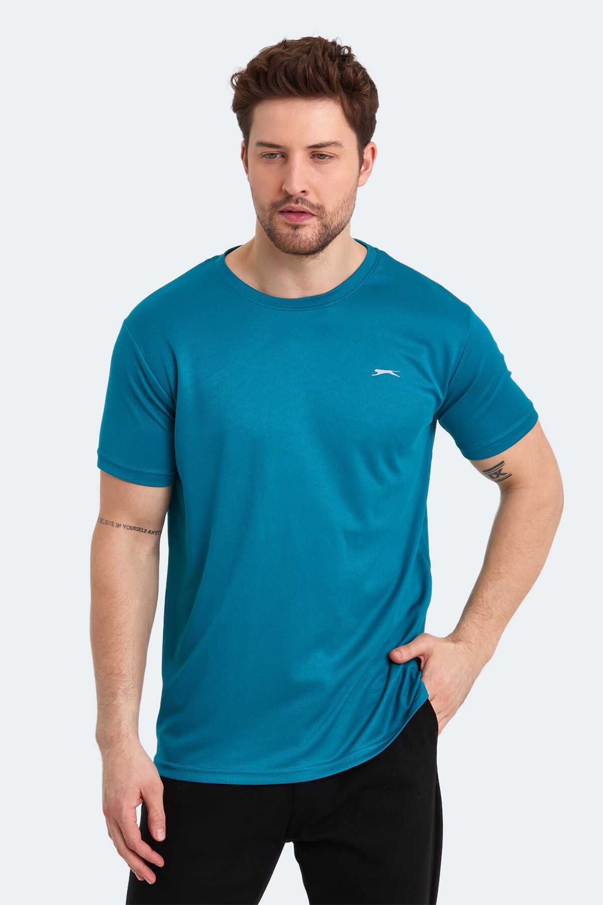 Slazenger - Slazenger ODALIS I Erkek Kısa Kol T-Shirt Mavi