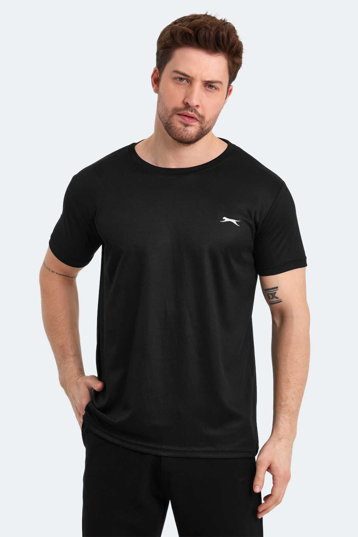 Slazenger - Slazenger ODALIS I Erkek Kısa Kol T-Shirt Siyah