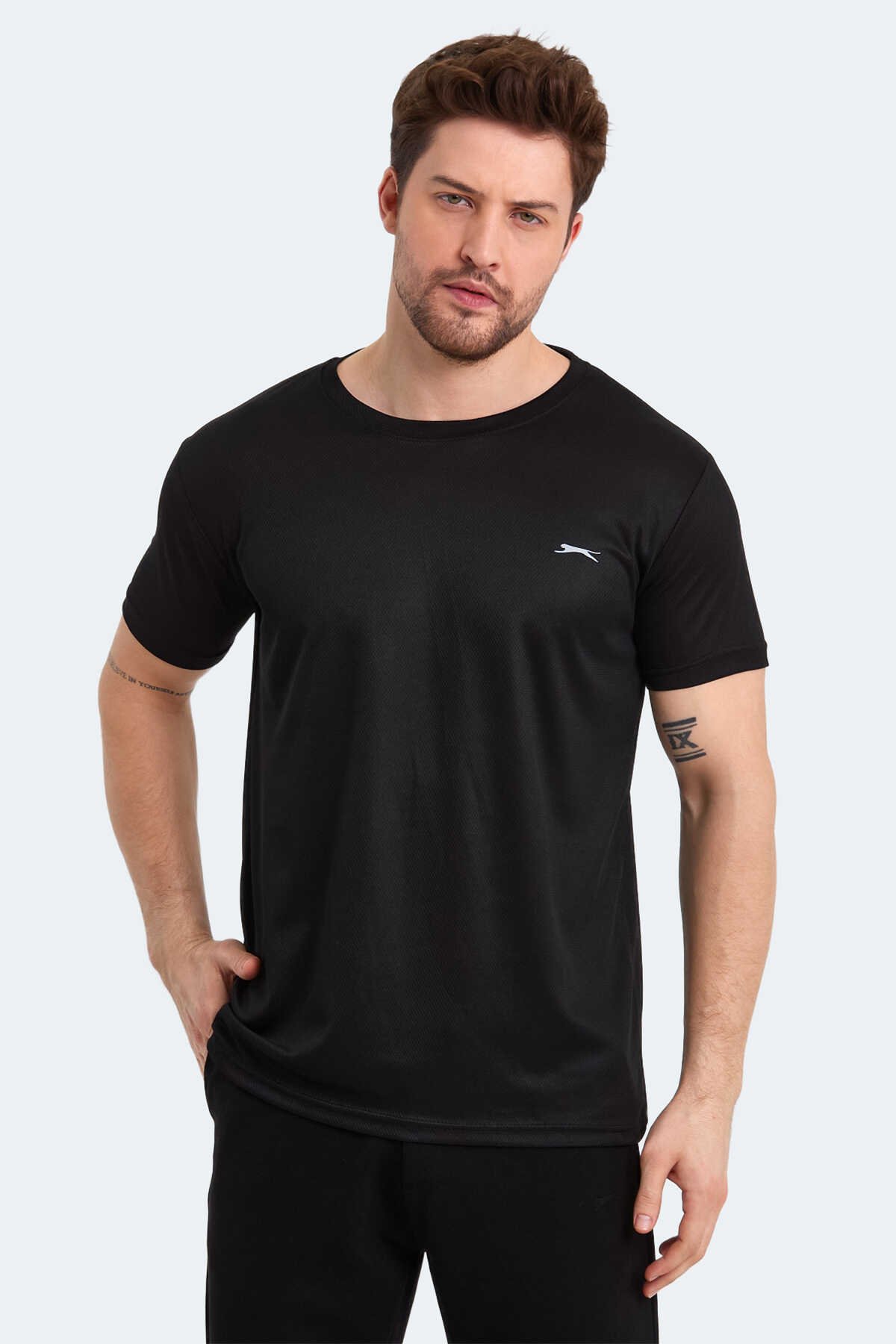 Slazenger - Slazenger ODALIS I Erkek Kısa Kol T-Shirt Siyah