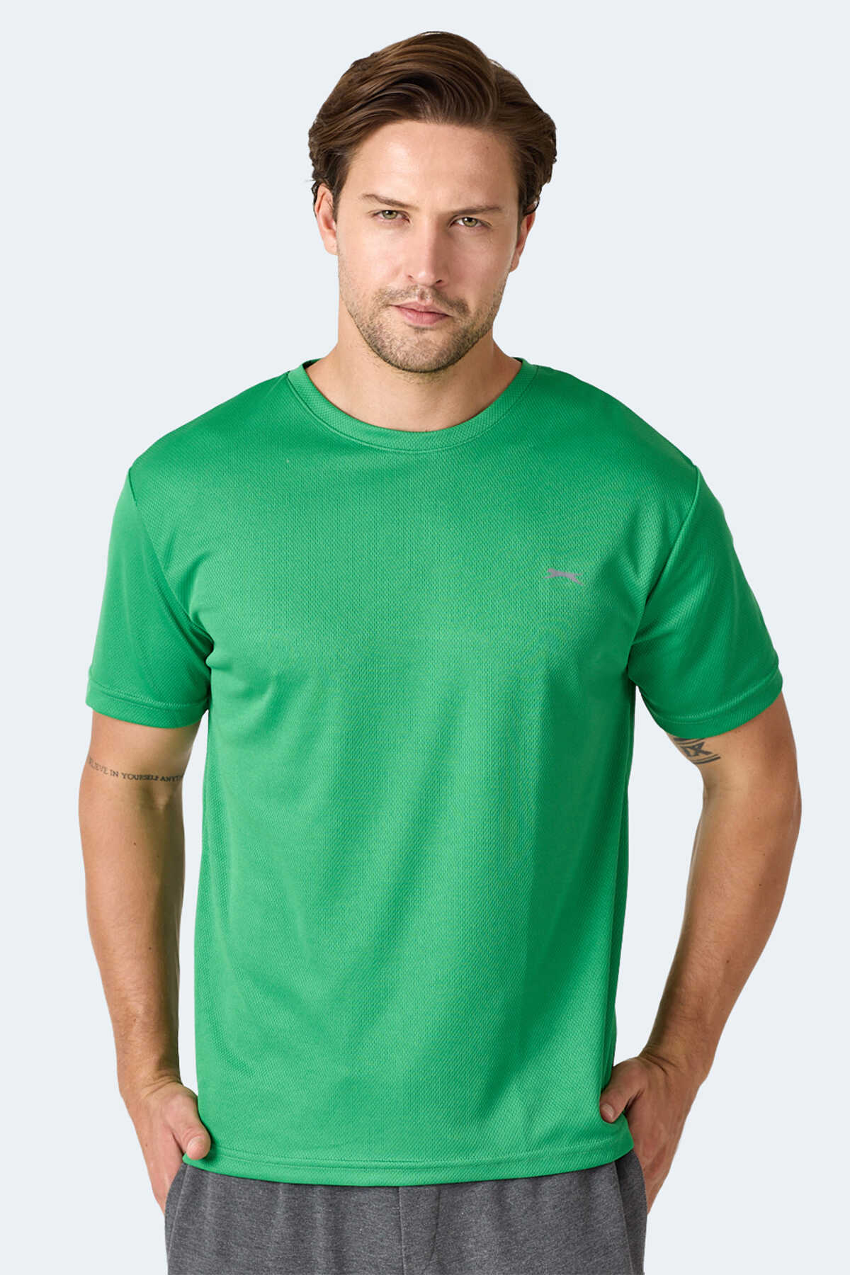 Slazenger - Slazenger ODALIS I Erkek Tişört Yeşil