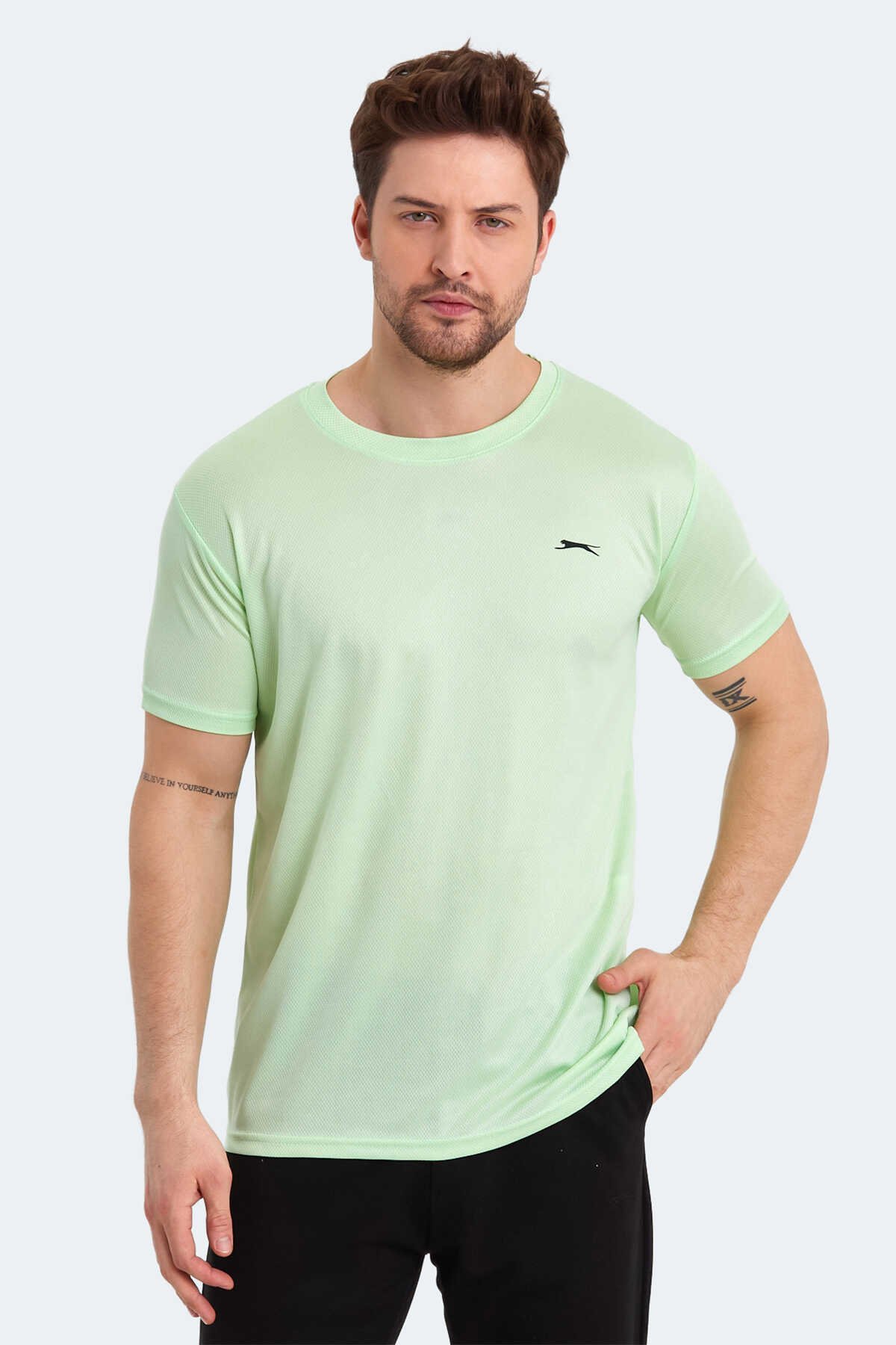 Slazenger - Slazenger ODALIS I Erkek Kısa Kol T-Shirt Yeşil