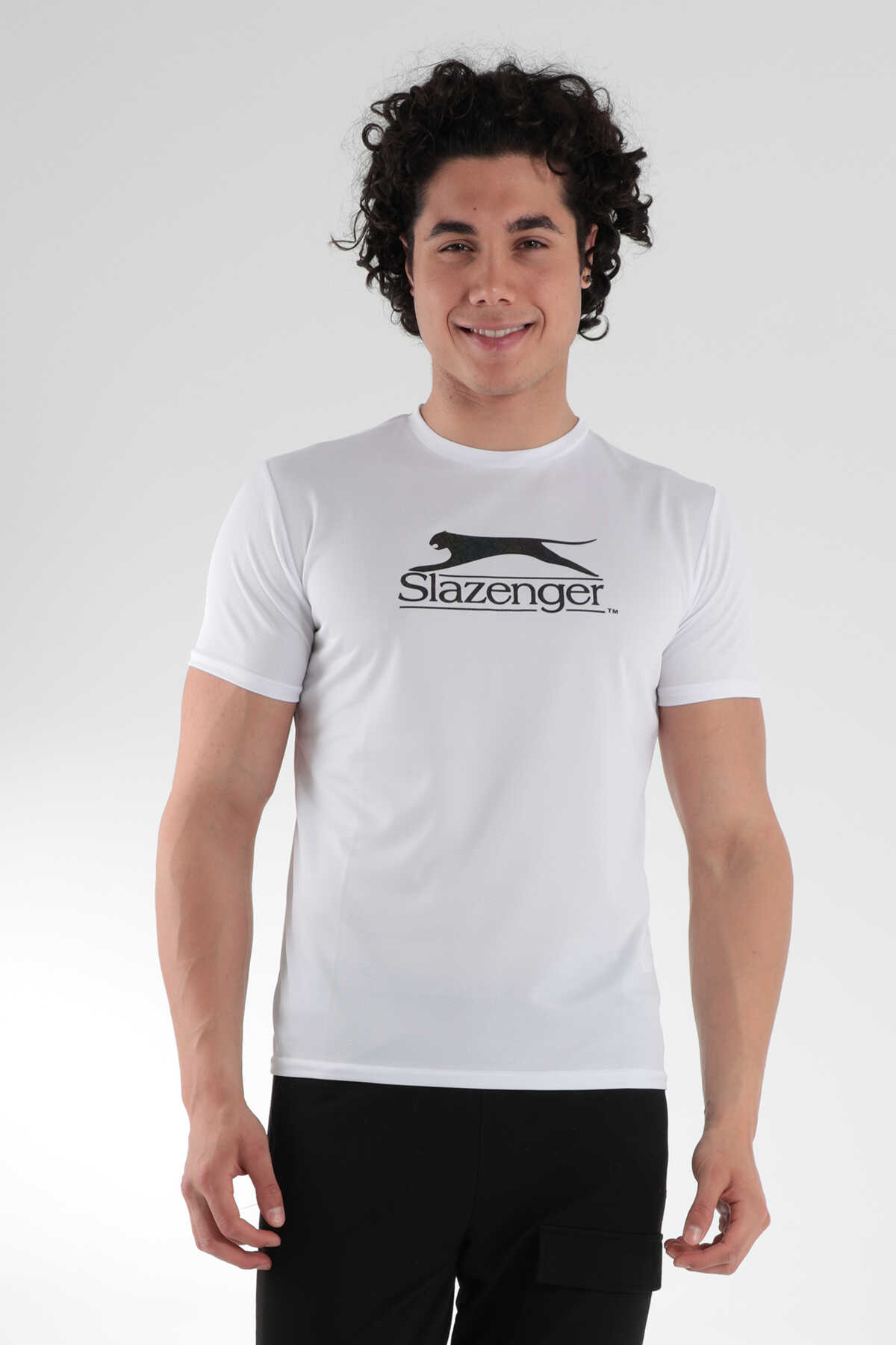 Slazenger - Slazenger ODD Erkek Tişört Beyaz