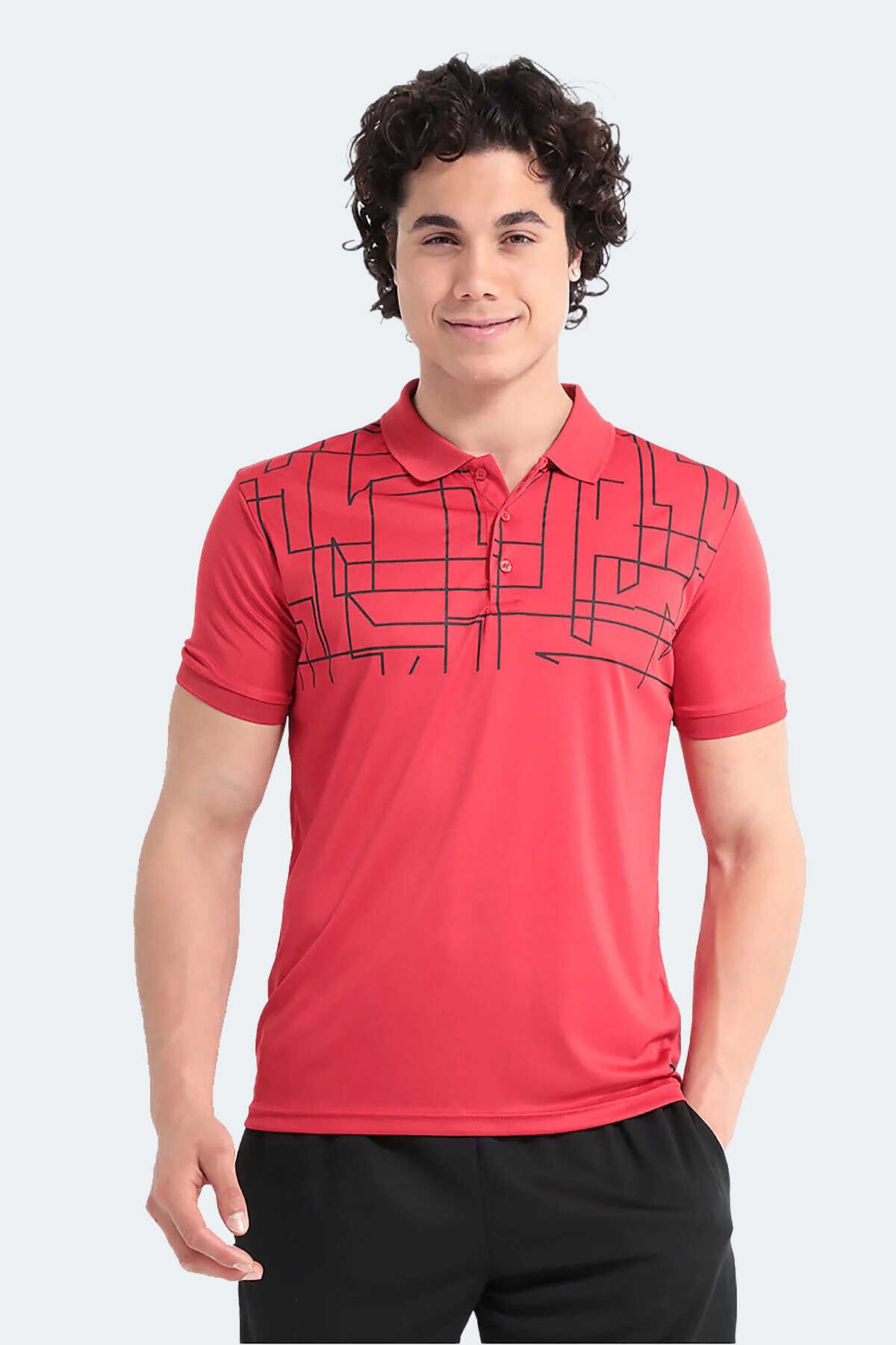 Slazenger - Slazenger ODILE Erkek T-Shirt Kırmızı