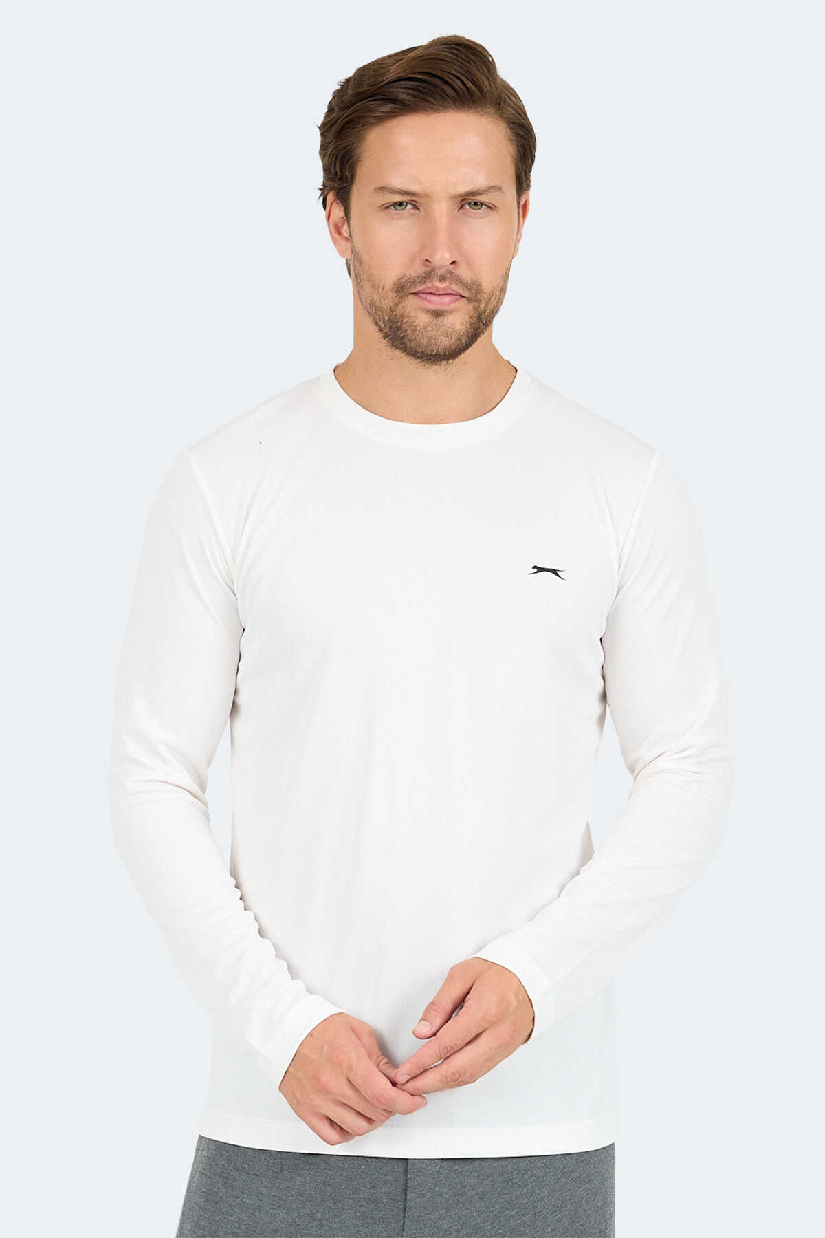 Slazenger - Slazenger ODIN I Erkek Beyaz Tişört