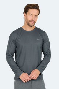 Slazenger - Slazenger ODIN I Erkek Koyu Gri Tişört Slazenger - Slazenger ODIN I Erkek Koyu Gri Tişört