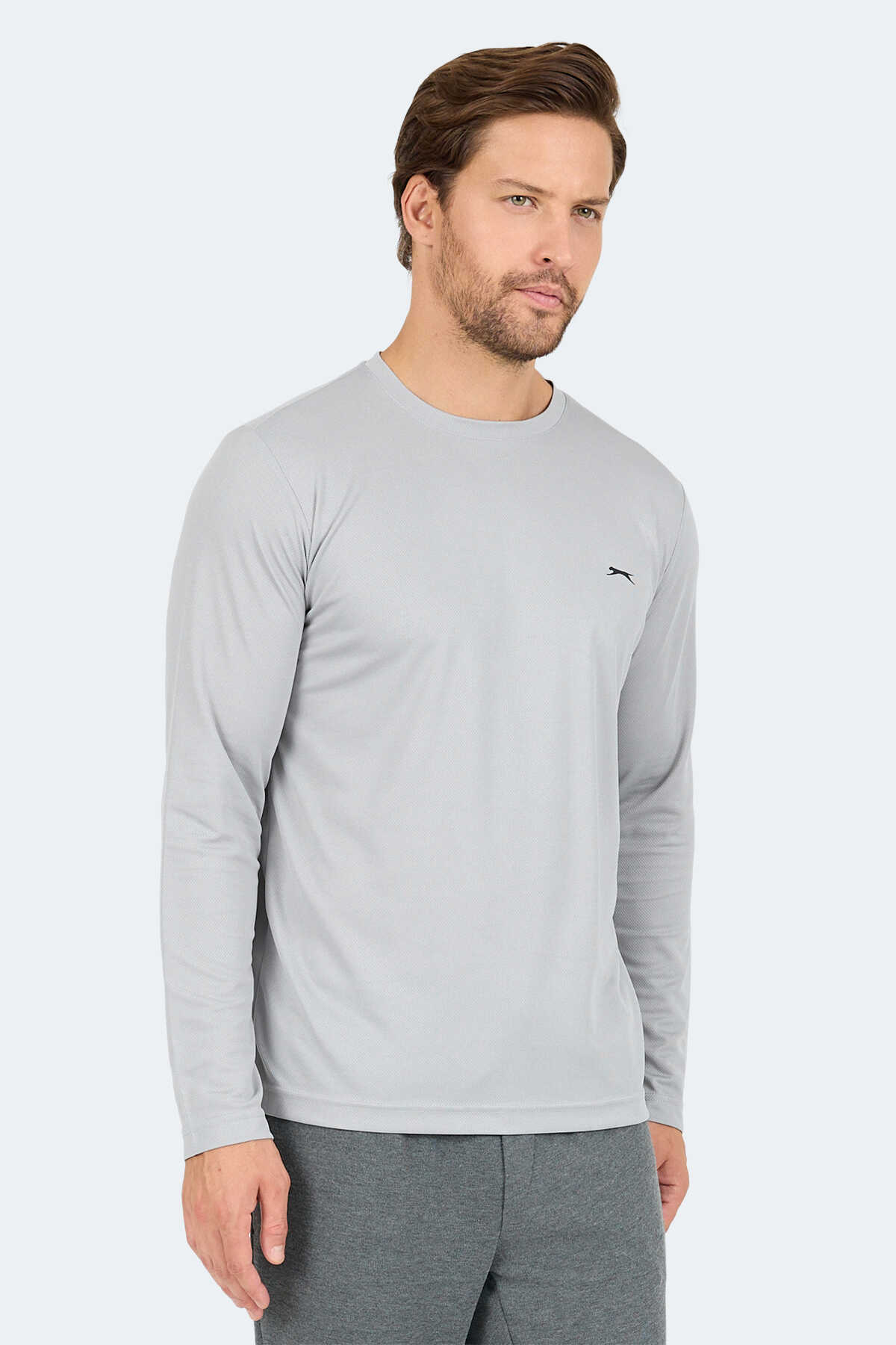 Slazenger ODIN I Erkek Gri Tişört - 4