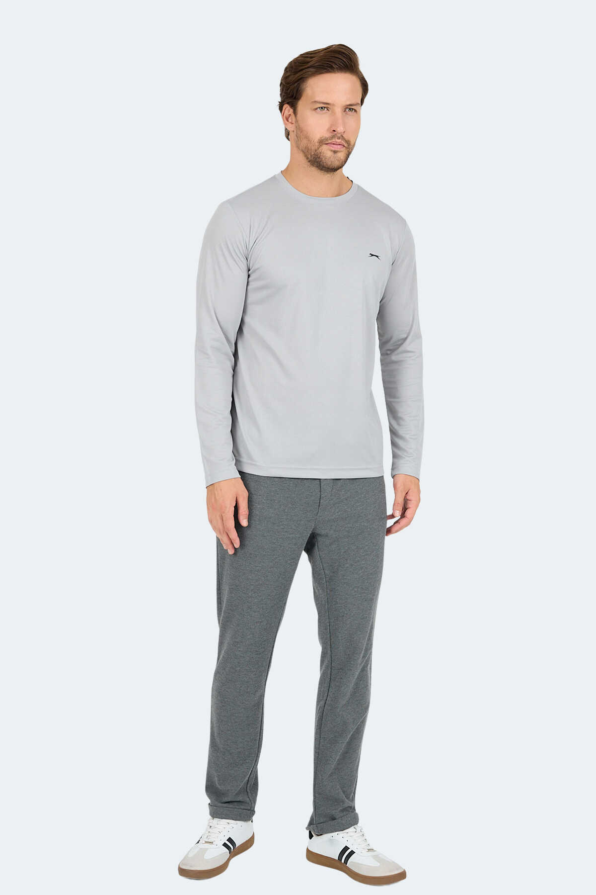 Slazenger ODIN I Erkek Gri Tişört - 7