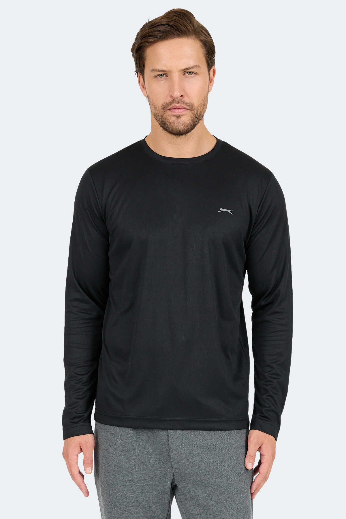 Slazenger - Slazenger ODIN I Erkek Siyah Tişört