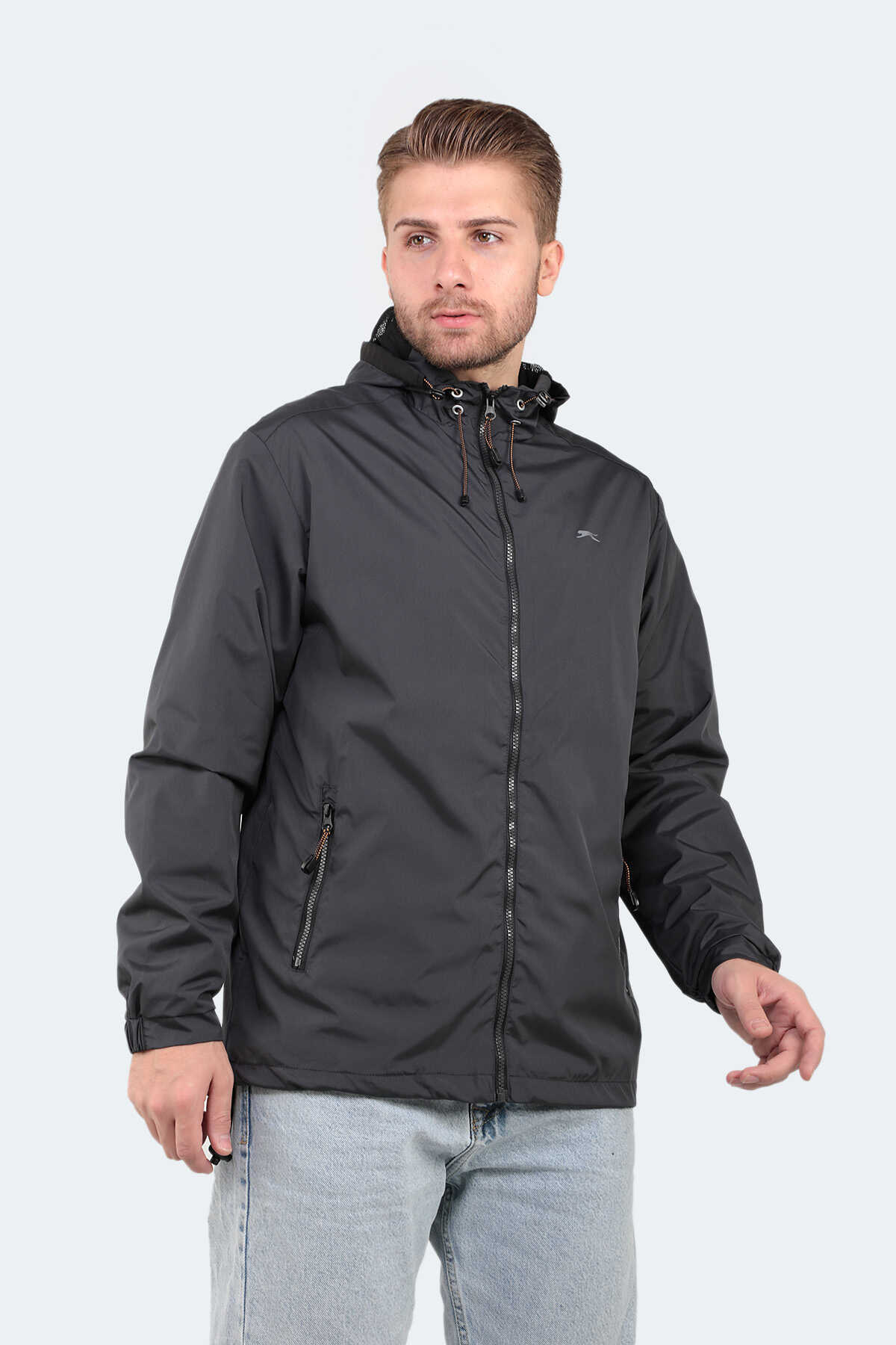 Slazenger - Slazenger OFANS Erkek Yağmurluk Koyu Gri