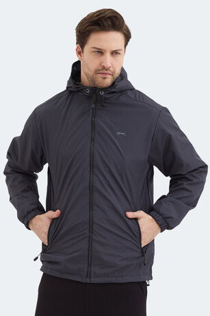 Slazenger OFANS Erkek Koyu Gri Yağmurluk